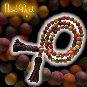 Hand Crafted Pretty Dyed Bead Garland Tree Ornament Tier Tray New Original B044